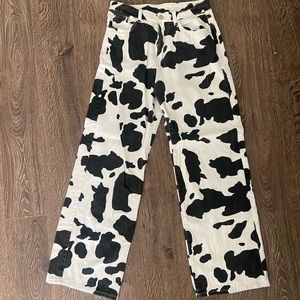 Cow Print Pants